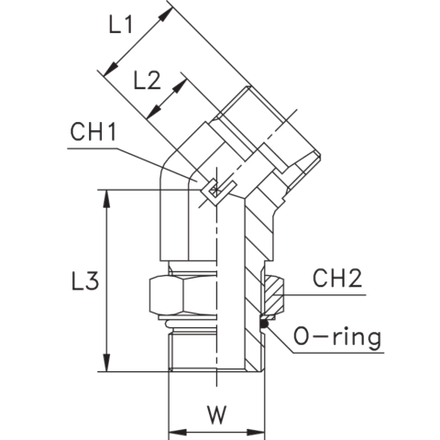 Штуцер FRG45 DL12 M16x1.5 (корпус) CAST