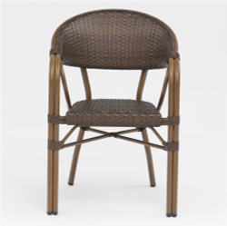 Кофейный набор Стол круглый из искусственного ротанга D60 БАМБУК «BAMBOO» + 2 Кресел  БАМБУК-2 «BAMBOO-2»