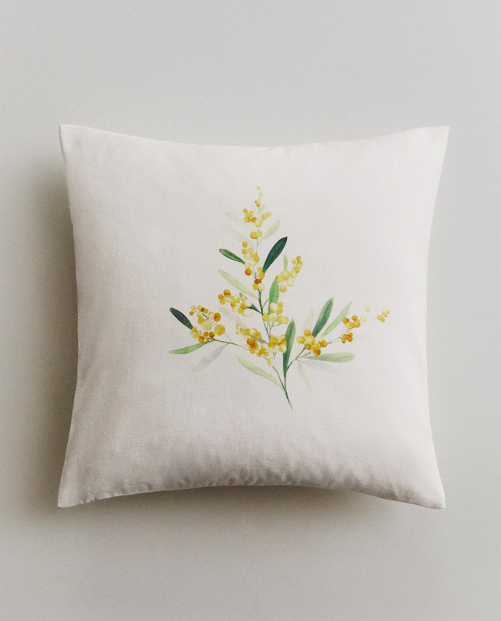 Zara Home наволочка декоративная из хлопка, молочный, 45x45 см
