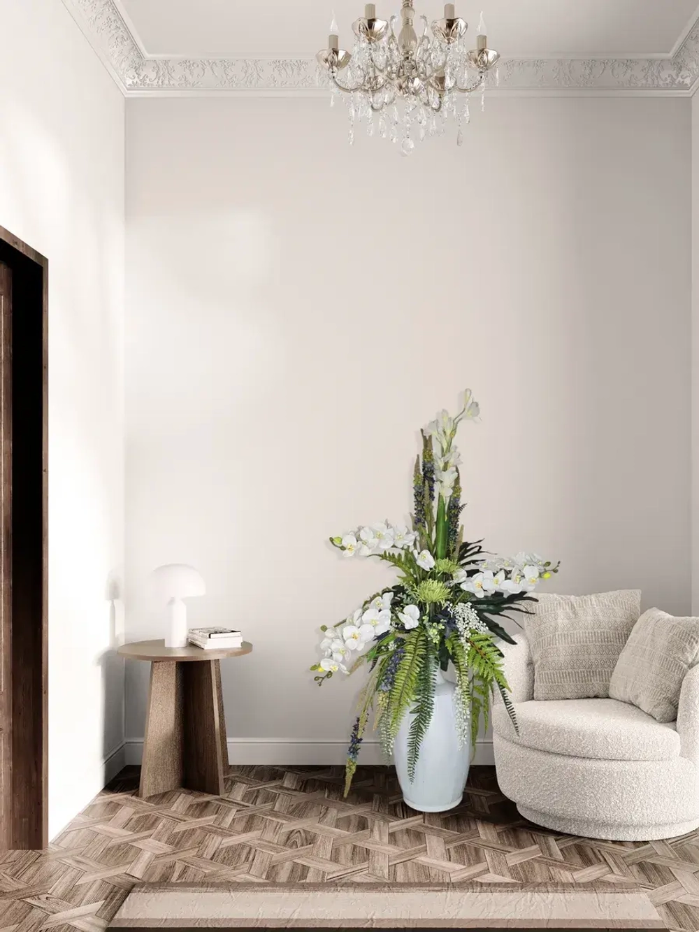 Композиция в напольной вазе "Орхидея"