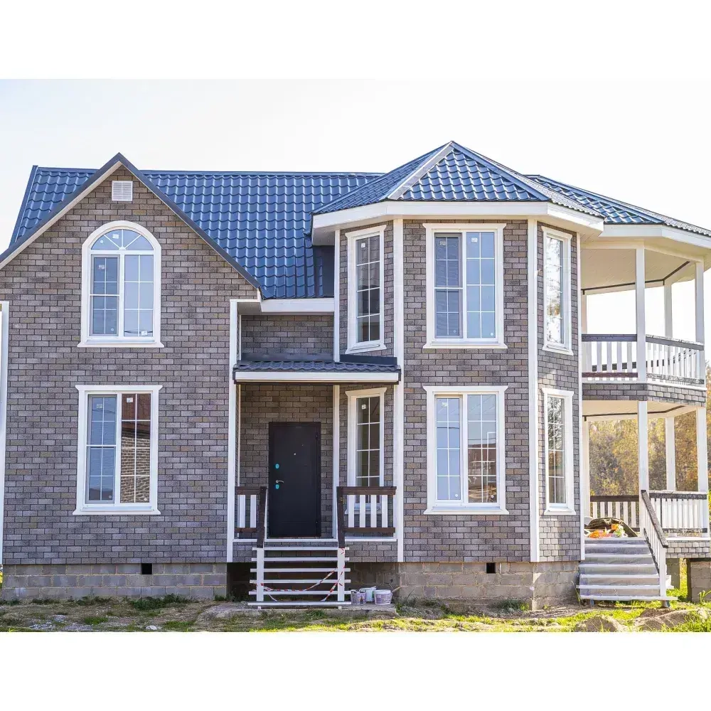 Фасадная плитка Технониколь Hauberk Серо-бежевый кирпич (в уп. 20 шт./2 м2)