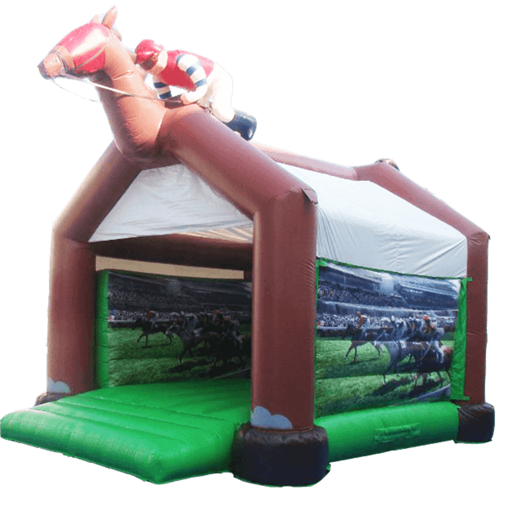 Коммерческий надувной батут "Лошадка" с крышей