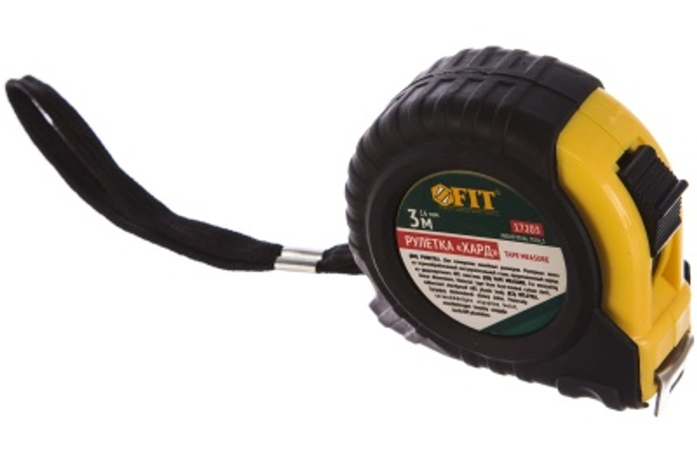 Рулетка 3м*16мм Хард прорезиненный корпус