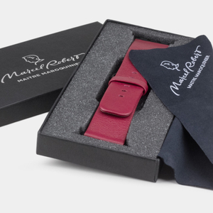 Ремешок для Apple Watch 44/45/46 mm из кожи теленка,  цвета малины