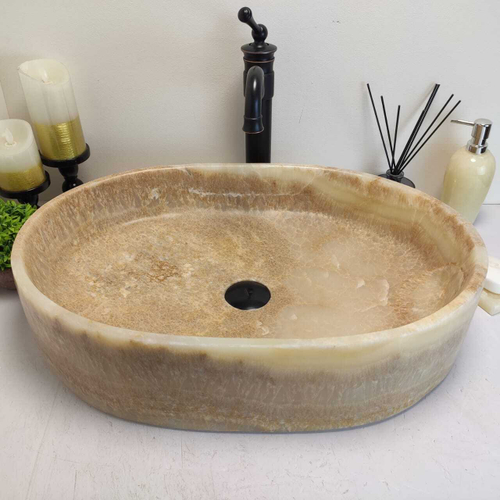 Раковина из оникса Oval Yellow Big OY-60660 60*40*14