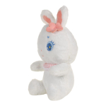 Заяц в слюнявчике и с цветком на голове 17x26x12см. (Hand)