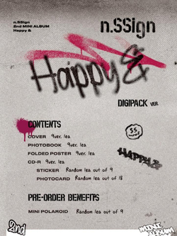 Альбом N.SSIGN - HAPPY & 2nd Mini Album DIGIPACK RANDOM Version