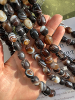 Бусины из агата 12х15мм, прямоугольная галтовка