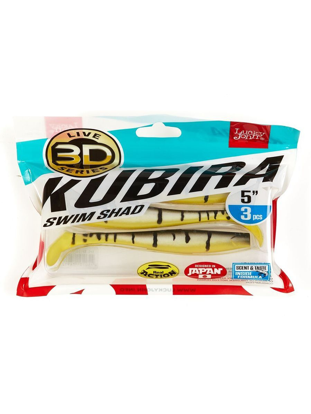 Виброхвосты LJ 3D Series KUBIRA SWIM SHAD 7,0in (17,50)/PG20 2 шт. в упак.