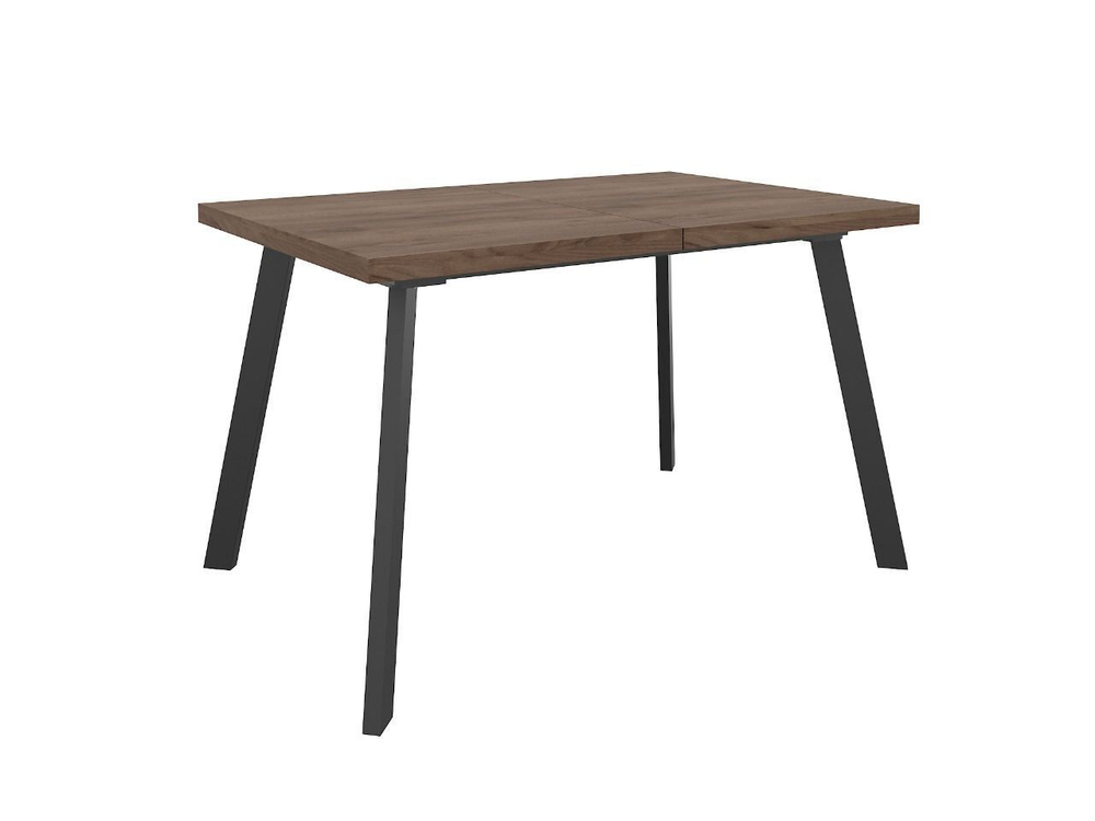 Стол кухонный обеденный раздвижной Дуб Табачный/Чёрный, МИЛАН, 138х80х75,5 см