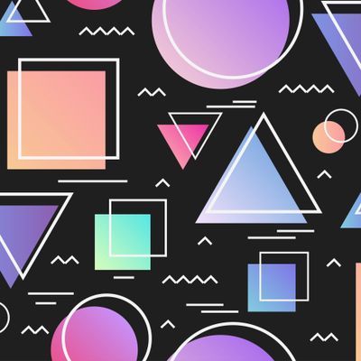 Геометрические формы в стиле мемфис