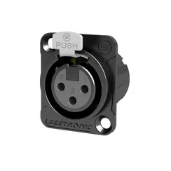 Seetronic MK3F2C-B Панельный разъём XLR тип D, "мама", 3-контактный