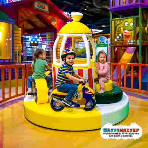 Электрическая карусель детская 4KIDS "Мототрек"