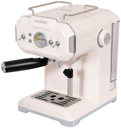 Кофеварка Hyundai HEM-5300 бежевый/серебристый