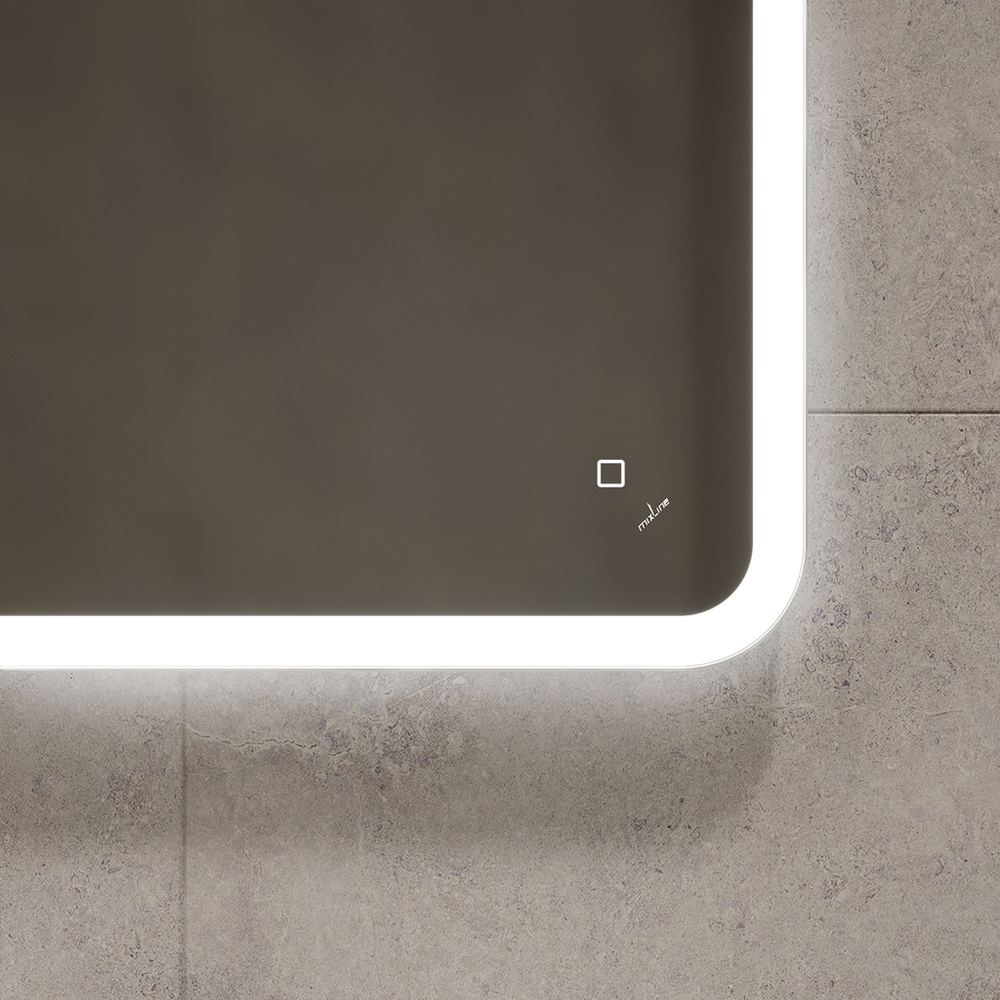 Зеркало MIXLINE "Колорит" ЭКОНОМ 700*800 (ШВ) сенсорный выкл, светодиодная подсветка, универс.крепеж