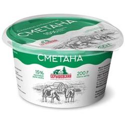 СМЕТАНА 15% 200 ГР ПЛ/СТ /МИС/ БЗМЖ