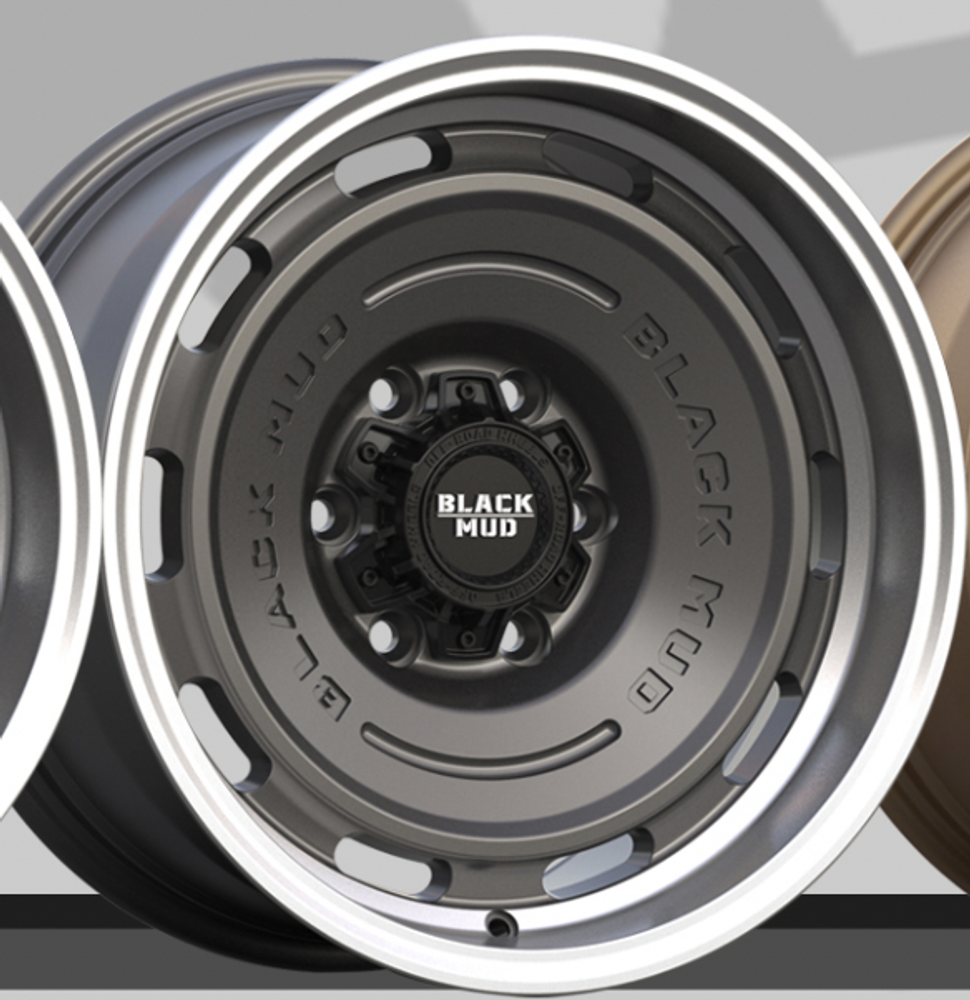 Диск колесный, кованый rt560 R17 8,0 ЕТ0 Black Mud Wheels Matte Gunmetal Machined Lip Eadge