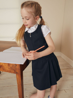 Сарафан школьный на молнии для девочки Next 972-633, Темно-синий