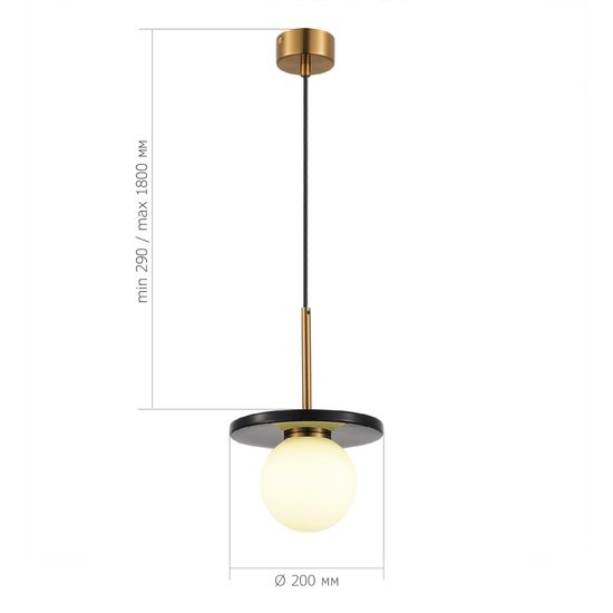 SL1191.343.01 Светильник подвесной ST-Luce Латунь/Латунь, Черный G9 LED 1*5W 4000K NEBULA