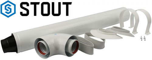 Комплект коаксиальный для котла Baxi DN Ø60/100 мм - 850 мм.