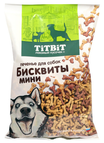 TITBIT Печенье для собак Бисквиты мясные мини, 500 г