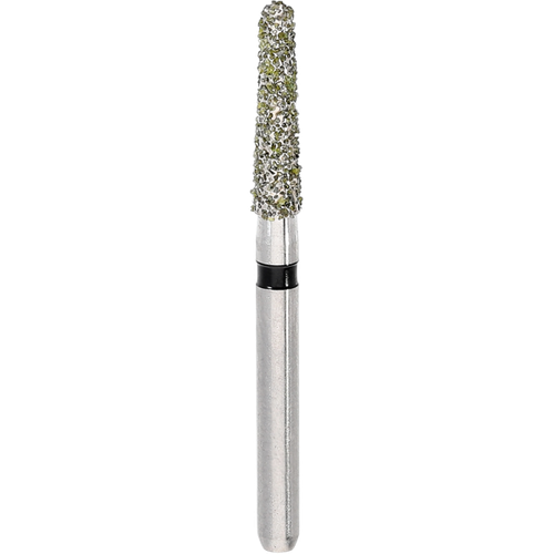 Бор алмазный конусный, желобообразный уступ, со скругленным кончиком, супергрубый (чёрный), хвостовик турбинный (FG), диаметр 1,6 мм, Komet Dental Gerb.Brasseler