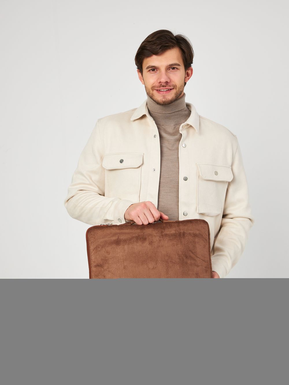 Чехол для ноутбука 13,3" и 14" (Рубчик коричневый)