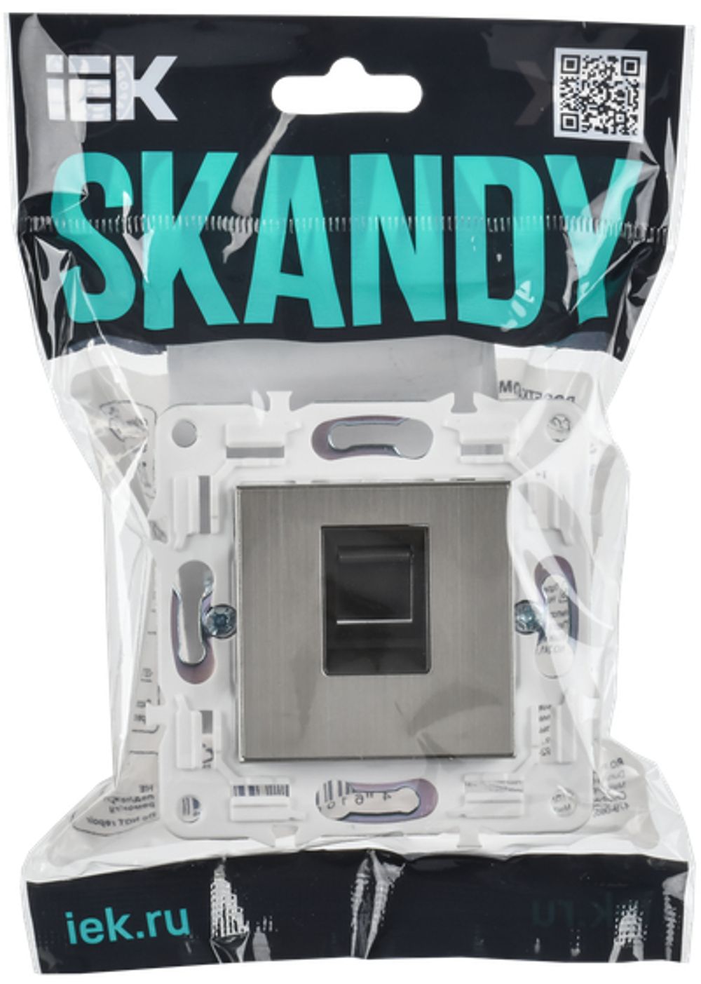 SKANDY Розетка компьютерная RJ45 кат.5E SK-K01N металл никель IEK