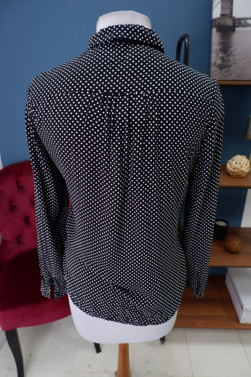 Блузка Oodji в мелкий горох 40 размер