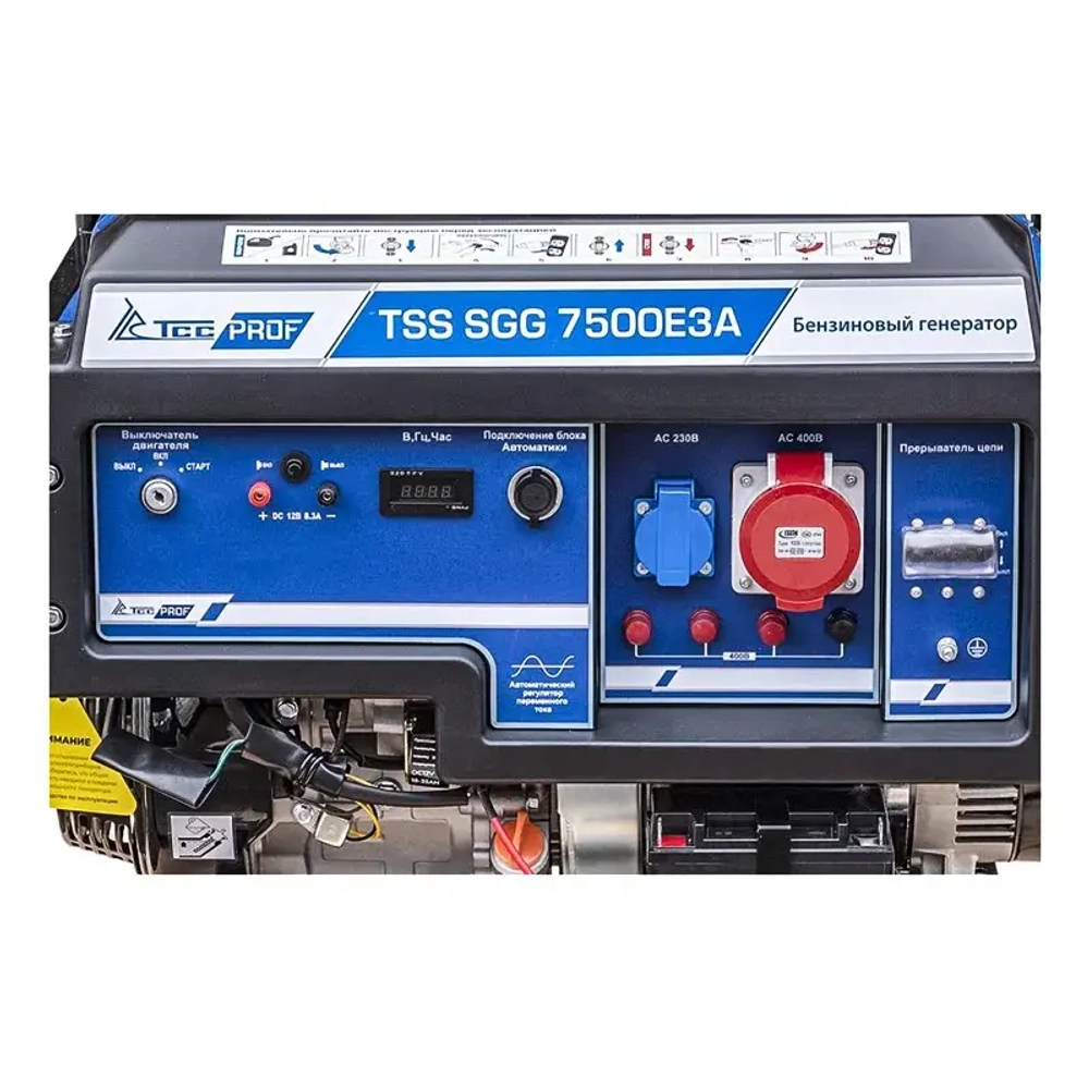 ТСС SGG 7500E3A бензогенератор с блоком АВР ТСС С 9000/400 л/з 021303/190027
