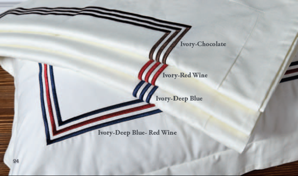 Наволочки 2шт 50х70 L'appartement Toscana слоновая кость/красный