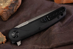 Складной нож Biker Z D2 TacWash Black G10