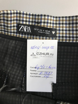 Юбка-шорты Zara в модную клетку, маркировка S, визуально на 44 размер