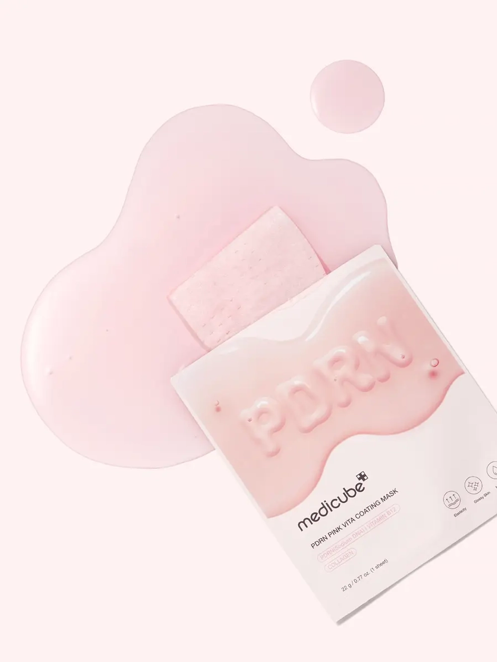 Medicube Увлажняющая тканевая маска с ПДРН для сияния кожи PDRN Pink Vita Coating Mask 22 гр