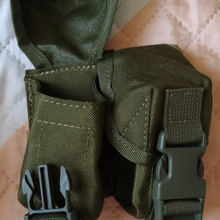 Тактическая военная двойная подсумка под гранаты Олива