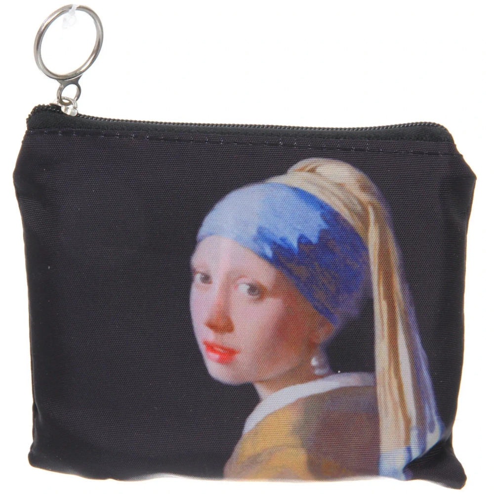 Сумка - шоппер в чехле с замком водонепроницаемая «ИДЕЯДОМА», принт девушка с жемчужной сережкой, 46*55см