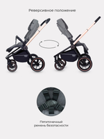 Коляска детская MOWBaby "ZOOM"PU (3в1) RA087 Silver Grey