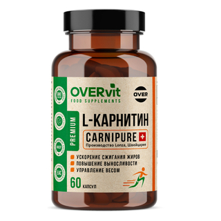 БАД L - карнитин OVERvit, 60 капсул