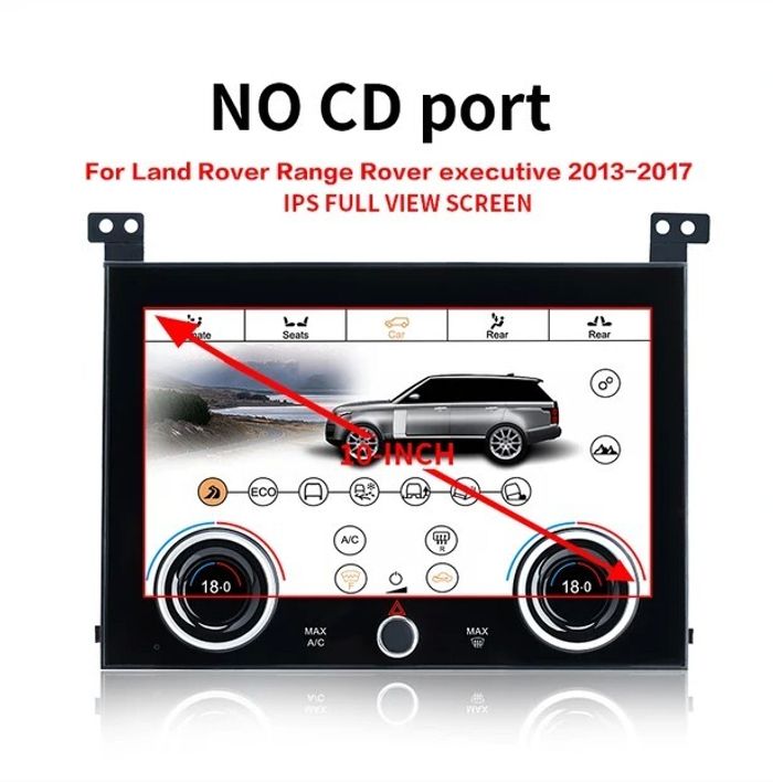 Цифровая LCD-панель управления климатом для Range Rover 4 2012-2017 - Carsys экран 10" IPS, без отверстия под CD привод