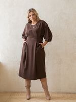 Платье 1360 черно-коричневый Novita (Акция)