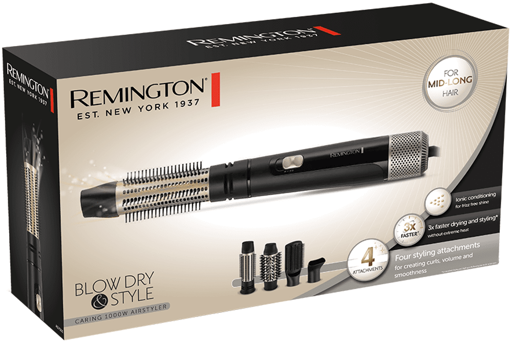 Фен-щетка Remington AS7500 черный/золотой