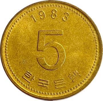 5 вон 1983 Южная Корея