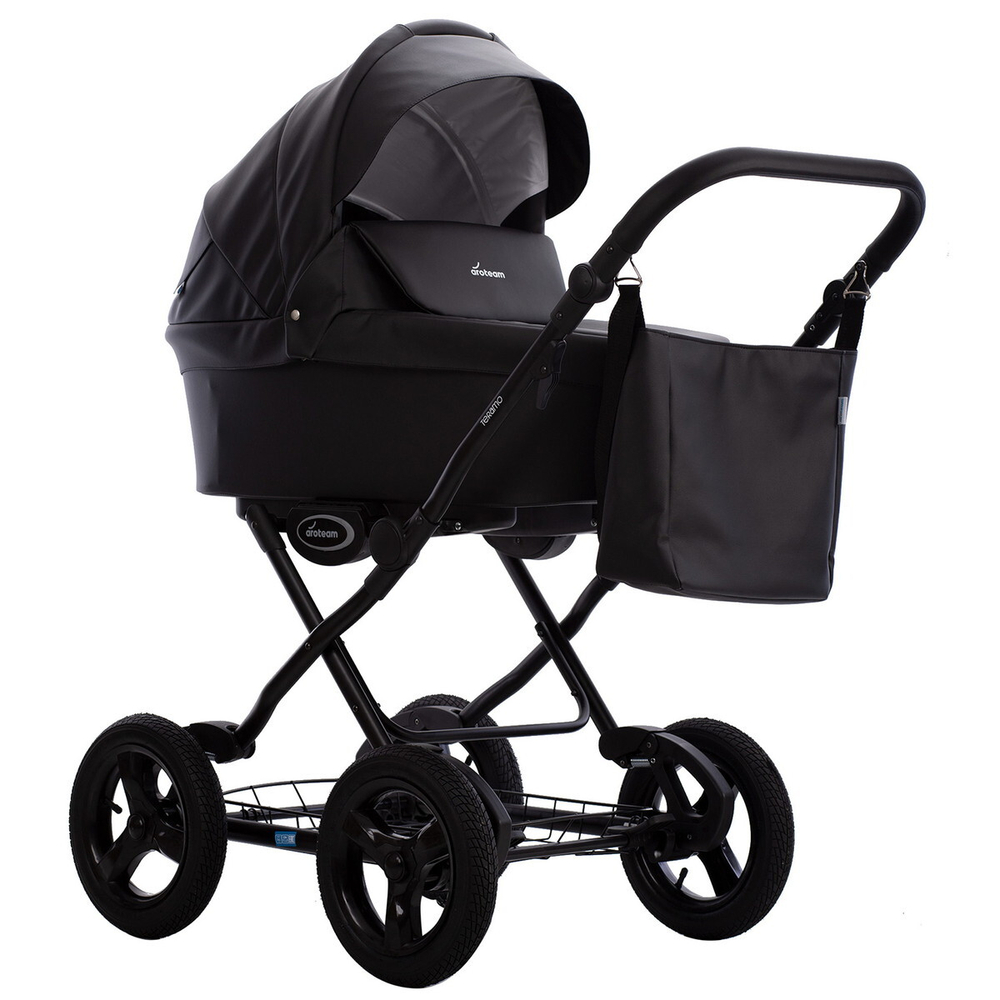 Детская коляска AroTeam Teramo Prima 2 в 1 05 черная кожа