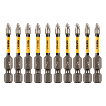 Бита IMPACT, PZ1x50 мм, лазерная обработка шлица, сталь S2, 10 шт., Е 6,3 Denzel