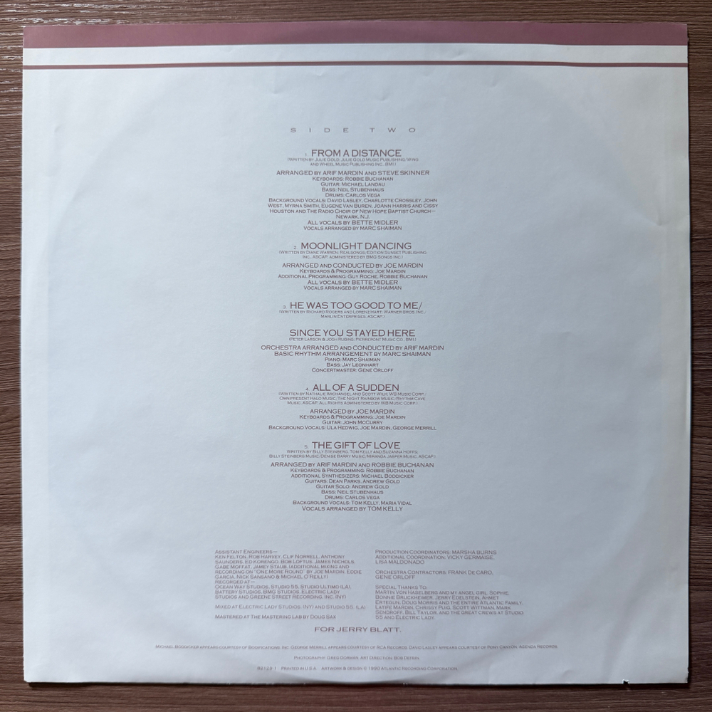 Bette Midler ‎– Some People's Lives (США 1990г.)