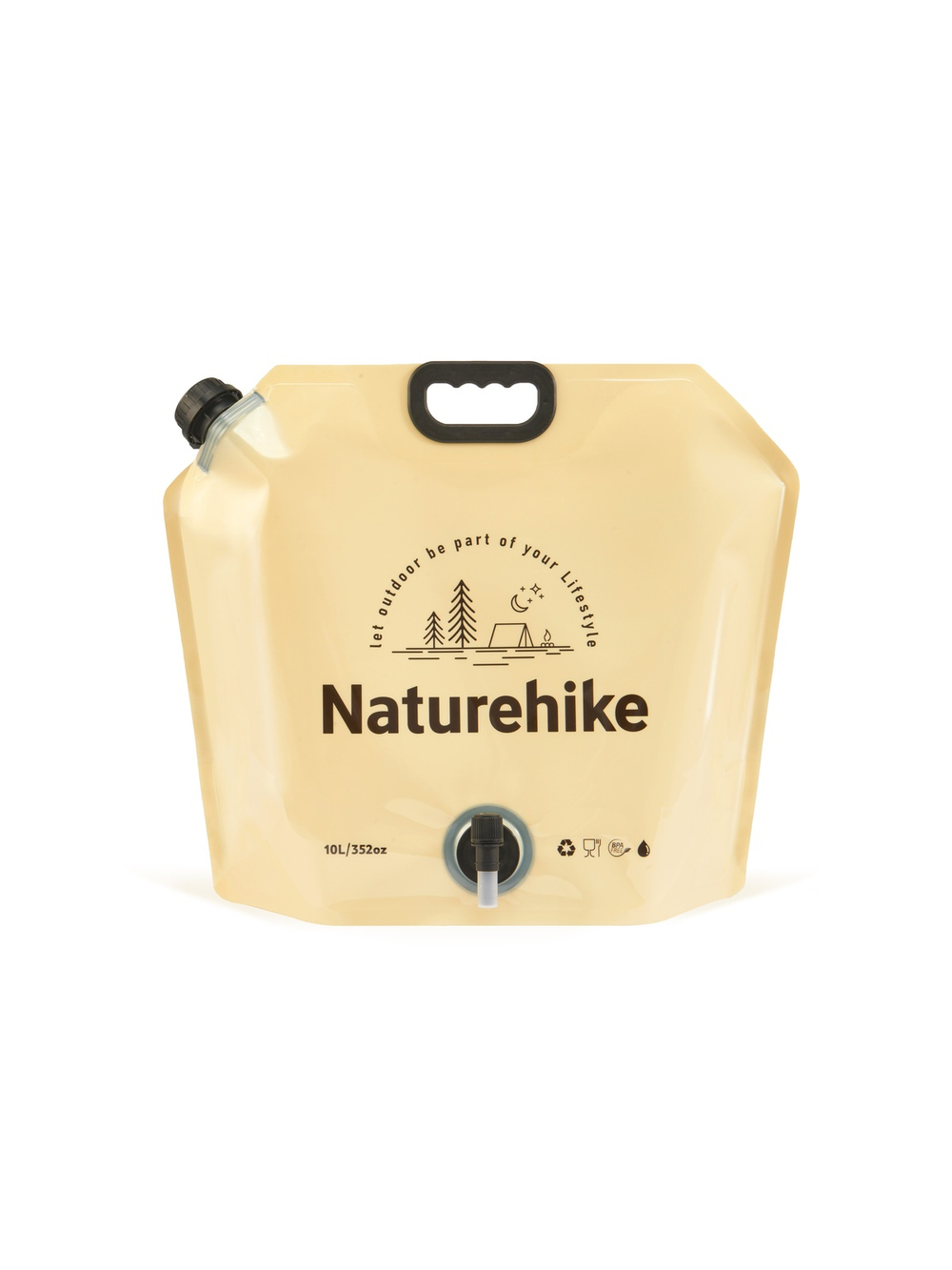 Канистра Naturehike Ling Wo для воды, 10 л., мягкая, желтая