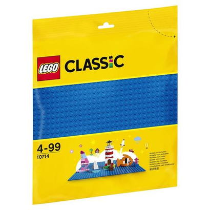 LEGO Classic: Базовая строительная пластина синего цвета 10714