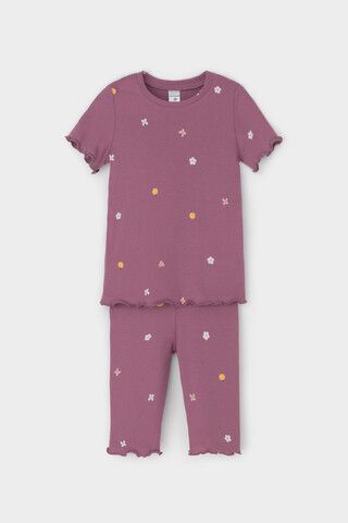 пижама  для девочки  К 1632/темная орхидея,полянка