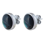 Серьги-пусеты Fiore Luna Сфера SHELL AE02913-1 BW/S