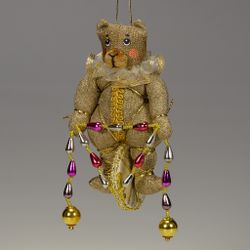 Ёлочная игрушка Медведь на колесе